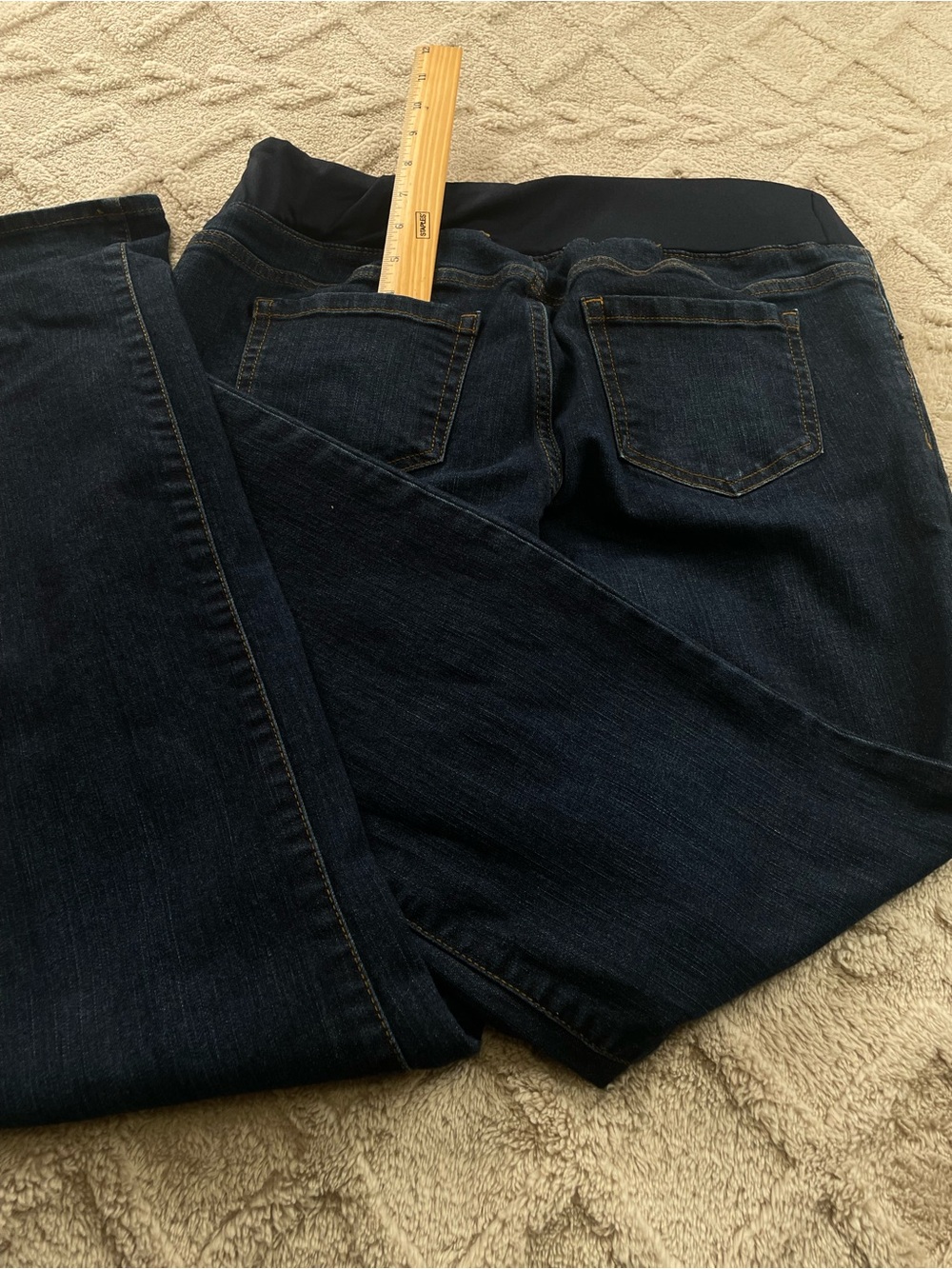 Liz Lange for Target Dark Blue Flare Maternity Jeans Sz 8 Casual - Picture 10 of 11